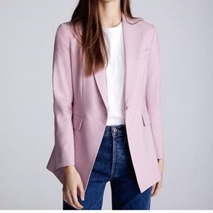 Theory Etiennette Good Wool Cutaway Blazer in Pink Size 0